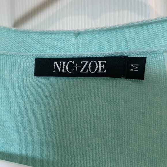 Nic + Zoe mint green wraparound cardigan - Picture 3 of 10